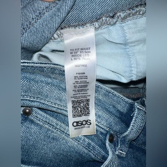 Asos Men's Skull Roses Skinny Jeans Size 33 - Picture 6 of 10